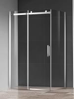 Душевая дверь 195х120 см AQUAme AQM4201F-12 хром прозрачный Душевая дверь 195х120 см AQUAme AQM4201F-12 хром прозрачный