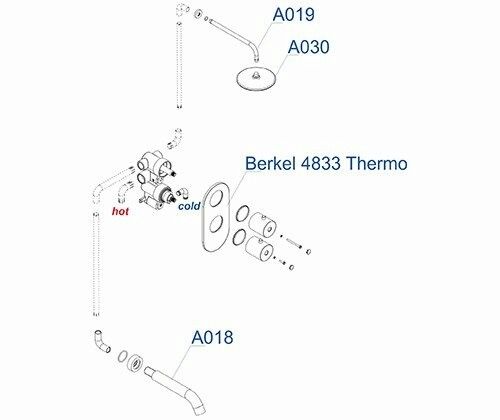 Встраиваемый комплект для ванны с изливом WasserKRAFT A15030 Thermo Встраиваемый комплект для ванны с изливом WasserKRAFT A15030 Thermo