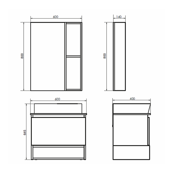 Тумба с раковиной Comforty Прага 60 см 00-00014536 подвесная дуб белый