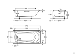 Ванна акриловая Roca BeCool 170x80 прямоугольная ZRU9302852 Ванна акриловая Roca BeCool 170x80 прямоугольная ZRU9302852