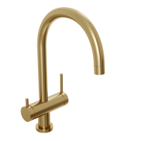 Смеситель для кухонной мойки Abelsberg Aera AWF70029BG королевское золото брашированный