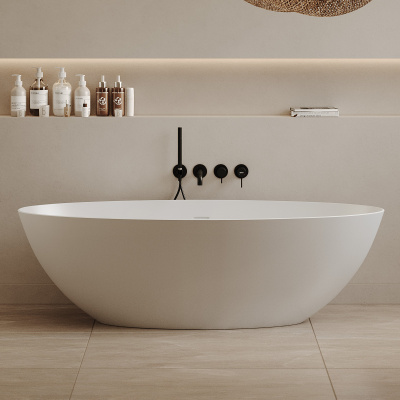 Ванна из искусственного камня Abber 170x80 см AS9625-1.7