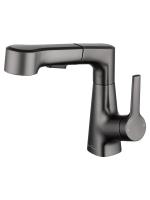 Смеситель для раковины с гигиеническим душем Wonzon & Woghand WW-121B108-BGG темный графит брашированный