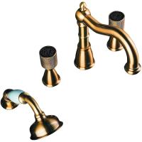 Смеситель на борт ванны Boheme Royal Cristal 391-Royal/CRST black бронза