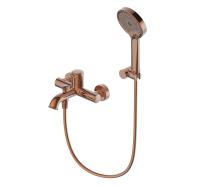 Смеситель для ванны с душем и гарнитуром Wonzon & Woghand Tor WW-88037073-RG розовое золото глянцевый