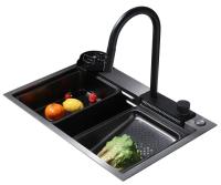 Кухонная мойка Abber Wasser Kreis 70 см AF2194B чёрная матовая