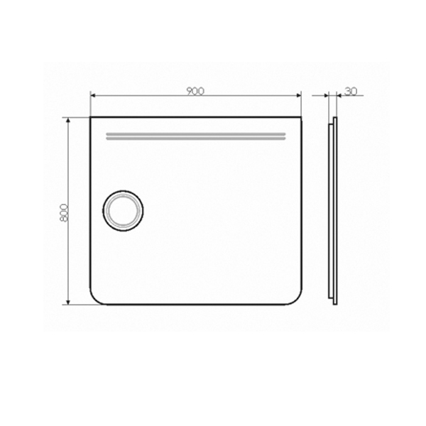 Зеркало Comforty Лондон 90 см 00-00014140 с подсветкой