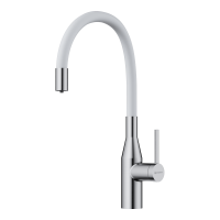 Смеситель для кухни Omoikiri Yatomi 2 Plus 4994345 нержавеющая сталь/белый