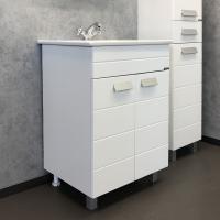 Тумба с раковиной Comforty Модена М 60 см 00-00001642 напольная белая