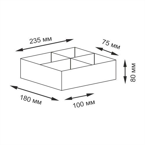 Плетеная корзина 235x18x8 WasserKRAFT Neime WB-190-S