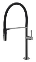 Смеситель для кухни Boheme Kitchen 114-SGM вороненая сталь