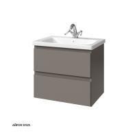Тумба с раковиной Caprigo Forte 65 см 36110-SF025 подвесная серая