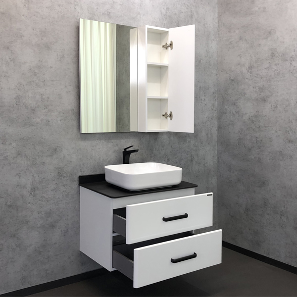 Тумба с раковиной Comforty Амстердам 75 см 00-00004668 подвесная белая