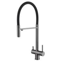 Смеситель для кухни с подключением фильтра и выдвижной лейкой  ABBER Wasser Kreis AF81141NG никель Смеситель для кухни с подключением фильтра и выдвижной лейкой  ABBER Wasser Kreis AF81141NG никель