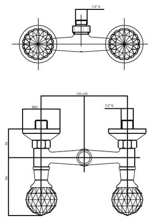Смеситель Caprigo Boheme 31-016-crm для душа хром глянцевый