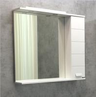 Шкаф зеркальный Comforty Модена М 90 см 00-00001641 R белый с подсветкой