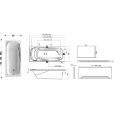Акриловая прямоугольная ванна Ravak Vanda II 150x70 CO11000000 Акриловая прямоугольная ванна Ravak Vanda II 150x70 CO11000000