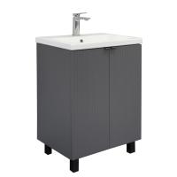 Тумба с раковиной Comforty Лима 60 см 00-00019240 напольная антрацит