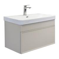 Тумба с раковиной Comforty Мадрид 80 см 00-00009124 подвесная серый шелк