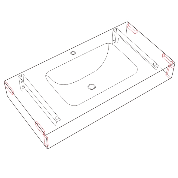 Раковина подвесная Sapbox SB-RW100M068 100 см белая матовая