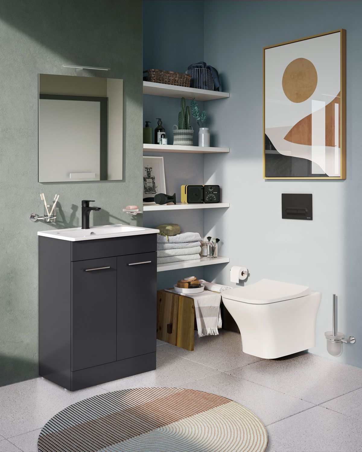 Подвесной безободковый унитаз VitrA Zentrum Square 7484B003-0075 Подвесной безободковый унитаз VitrA Zentrum Square 7484B003-0075