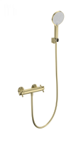 Смеситель для душа с термостатом и гарнитуром Wonzon & Woghand Strato WW-B2048-A-BG золото брашированный