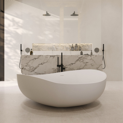 Ванна из искусственного камня Abber 180x110 см AS9639