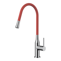 Смеситель для кухни Omoikiri Yatomi 4994248 нержавеющая сталь/красный
