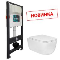 Сет инсталляция для подвесного унитаза подвесной унитаз безободковый  Azario  AZ-501A+AZ-0076 UQ1 Сет инсталляция для подвесного унитаза подвесной унитаз безободковый  Azario  AZ-501A+AZ-0076 UQ1