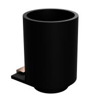 Стакан для зубных щеток Bemeta Galla 108110010 черный/розовое золото