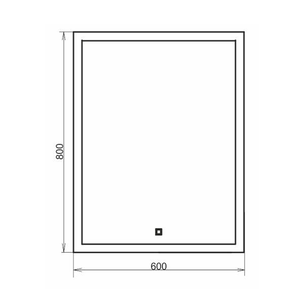 Зеркало COMFORTY Гиацинт 60 LED-подсветка сенсор 600x800 00-00000699CF Зеркало COMFORTY Гиацинт 60 LED-подсветка сенсор 600x800 00-00000699CF