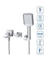 Смеситель для ванны с ручным душем, шлангом и держателем BelBagno Ardente ARDENTE-VASM-CRM хром глянцевый