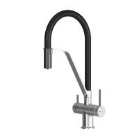 Смеситель для кухонной мойки Am.Pm Func с каналом для фильтра F8F07802 черный с хромом матовый