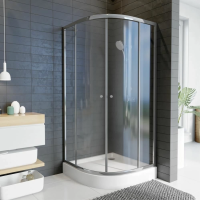 Душевое ограждение полукругое Koller Pool NF80 80х80x185 профиль хром стекло матовое Душевое ограждение полукругое Koller Pool NF80 80х80x185 профиль хром стекло матовое