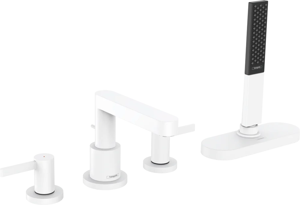 Смеситель на борт ванны Hansgrohe Finoris 76444700 матовый белый Смеситель на борт ванны Hansgrohe Finoris 76444700 матовый белый