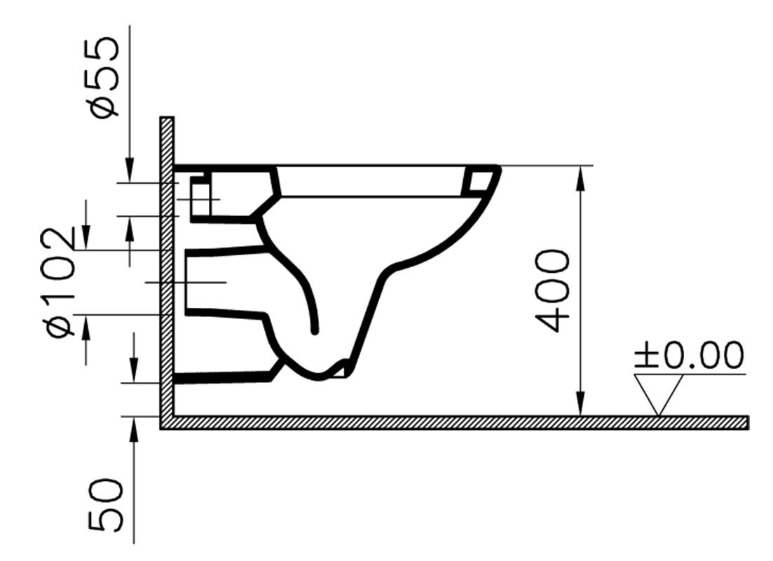 Подвесной унитаз Vitra S20 5507B003-0101 Подвесной унитаз Vitra S20 5507B003-0101