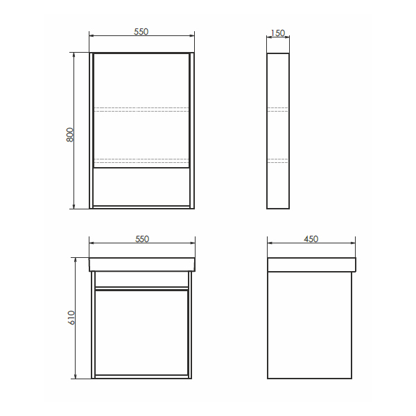 Тумба с раковиной Comforty Вена 55 см 00-00008928 подвесная дуб дымчатый