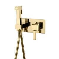 Смеситель с гигиенической лейкой Caprigo DIAMANTE 50-130-oro золото Смеситель с гигиенической лейкой Caprigo DIAMANTE 50-130-oro золото