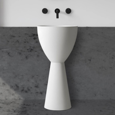 Раковина напольная Abber Stein 45 см AS2507 белая матовая