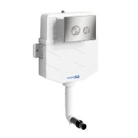 Смывной бачок скрытого монтажа WasserKRAFT Aller 10TLT.031.ME.BN01 с кнопкой смыва никель