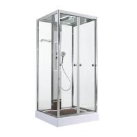 Душевая кабина с баней AvaCan 100x100 Z1910LED профиль хром