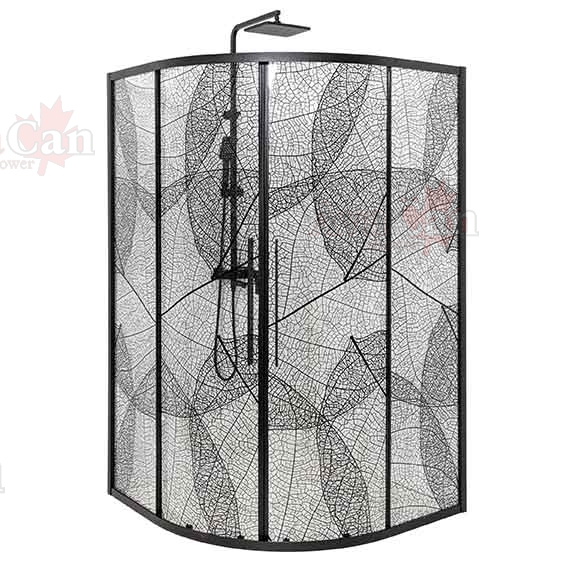 Душевой уголок AvaCan 90x195x90 HB90 профиль черный