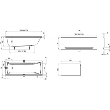 Акриловая прямоугольная ванна Ravak Classic 170x70 C541000000 Акриловая прямоугольная ванна Ravak Classic 170x70 C541000000