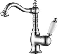 Смеситель с донным клапаном Caprigo Adria Uno 02-524-crm для раковины хром глянцевый