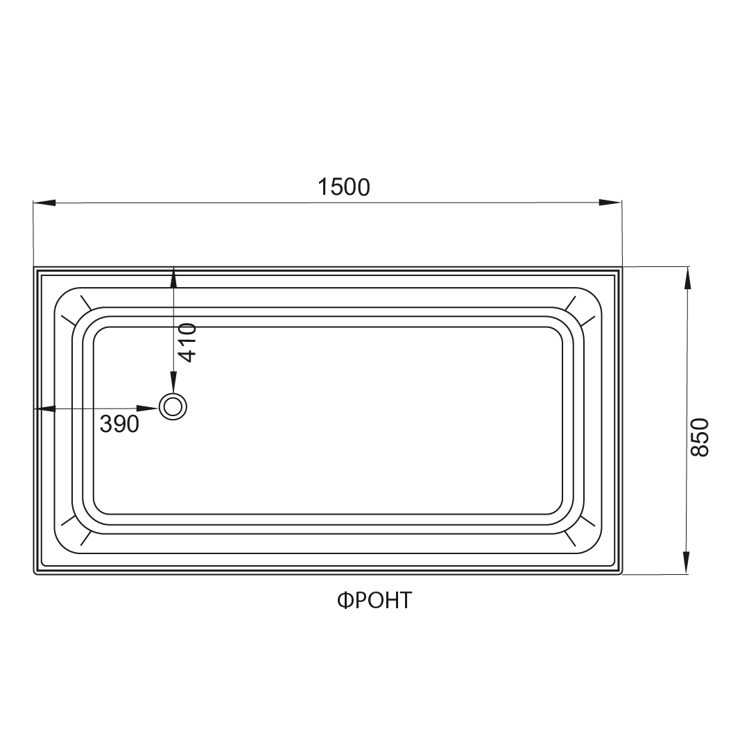 Душевая кабина 85x150 см AvaCan  V150 прозрачное Душевая кабина 85x150 см AvaCan  V150 прозрачное