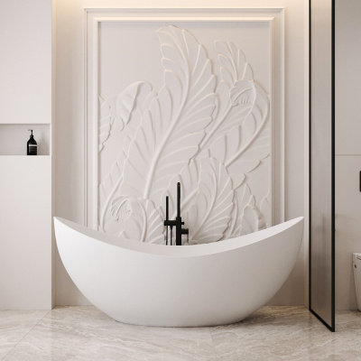 Ванна из искусственного камня Abber 180x80 см AS9633