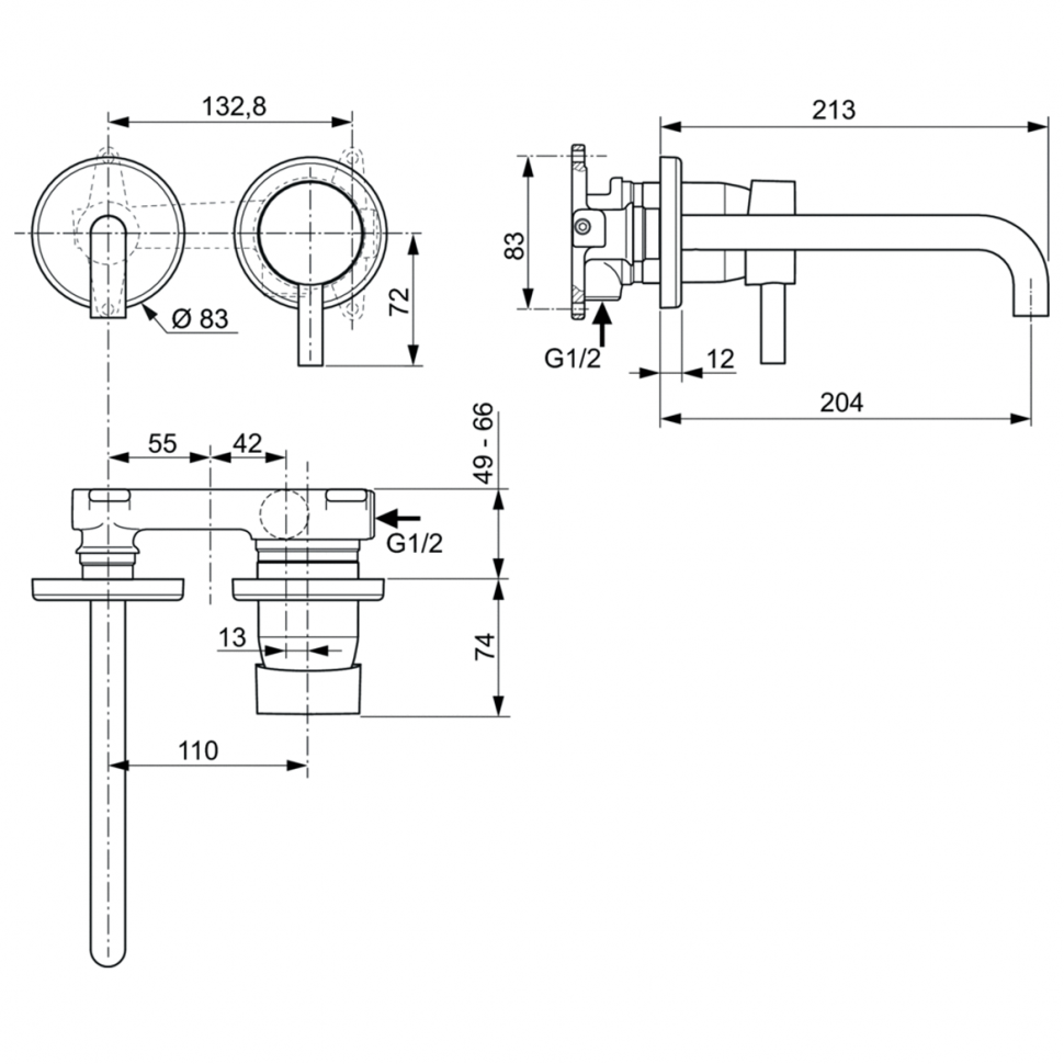 Смеситель для раковины Ideal Standard CERALINE A6938AA Смеситель для раковины Ideal Standard CERALINE A6938AA