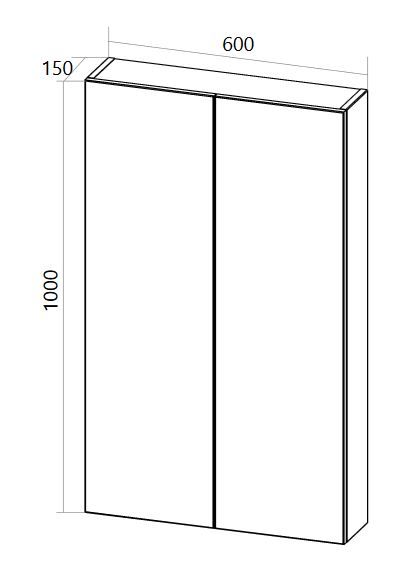 Шкаф 1Marka Gaula 60П 2д.Black У92551