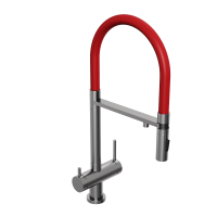 Смеситель для кухонной мойки Abelsberg Venta IXF73979GM космическая сталь брашированный