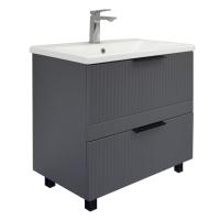 Тумба с раковиной Comforty Лима 70 см 00-00019179 напольная антрацит
